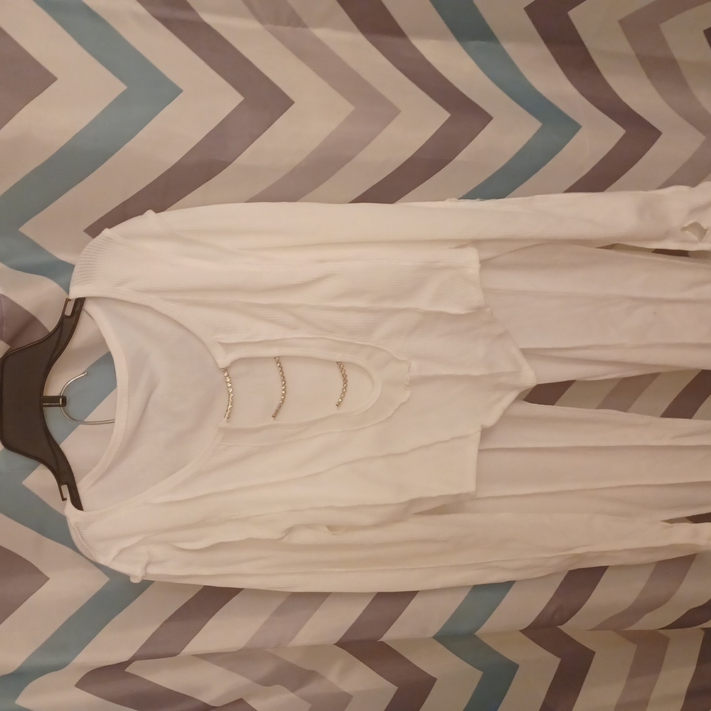 2 Piece Brand New All White Pants Set Size L but true Medium